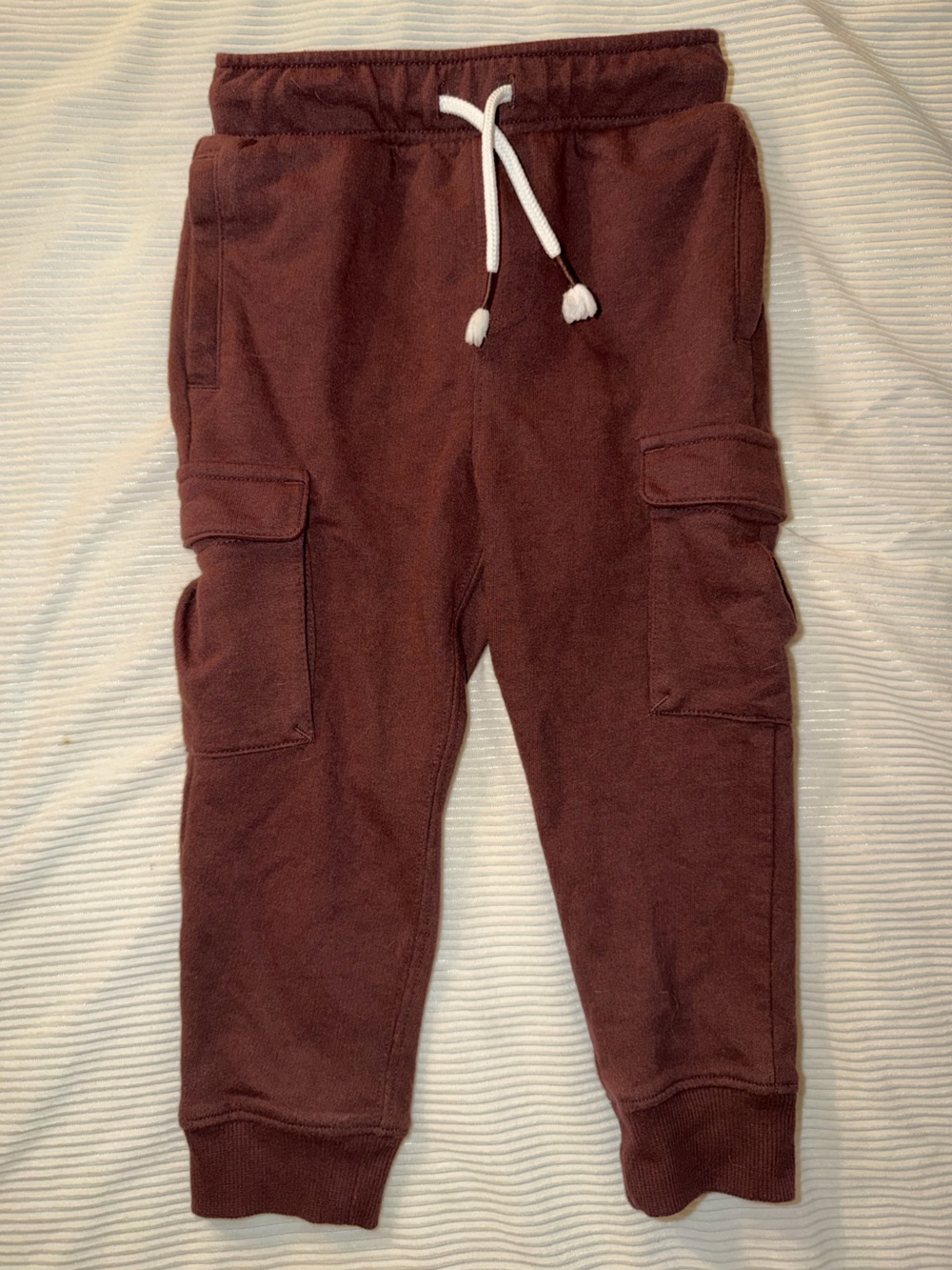 Cat & Jack Toddler Boys 3t Dark Brown Knit Cargo Jogger Sweatpants Kids Pants